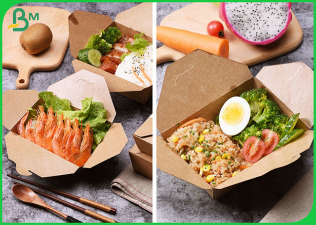 Foodgrade и жиронепроницаемое PE прокатало крен Kraft бумажный для коробки для завтрака