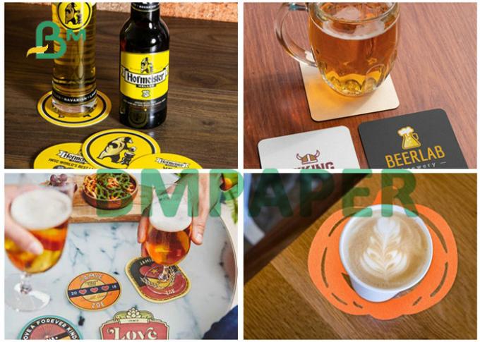 Быстрая абсорбция воды 0.6mm 0.9mm доска Beermat 2 сторон Uncoated