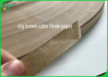 Бумага Крафт бумаги соломы Брауна природы 60Г безвредного крена красочная Слиттед белая
