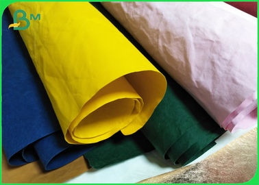 Крен бумаги Крафт естественной ткани желтого цвета Биодеградабле 150км кс 110 дворов