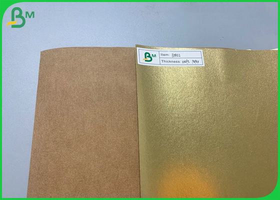 Бумага Kraft водоустойчивого цвета 0.3mm 0.55mm золотого Washable для повторно использованной сумки