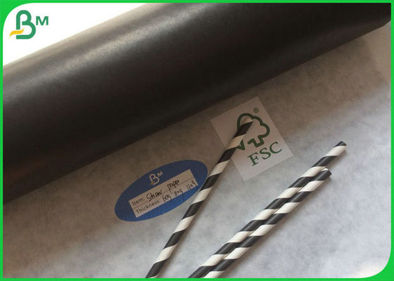 60гсм ФСК и крен бумаги качества еды соломы сертификата УПРАВЛЕНИЯ ПО САНИТАРНОМУ НАДЗОРУ ЗА КАЧЕСТВОМ ПИЩЕВЫХ ПРОДУКТОВ И МЕДИКАМЕНТОВ Принтабле черный для чая кофе или молока