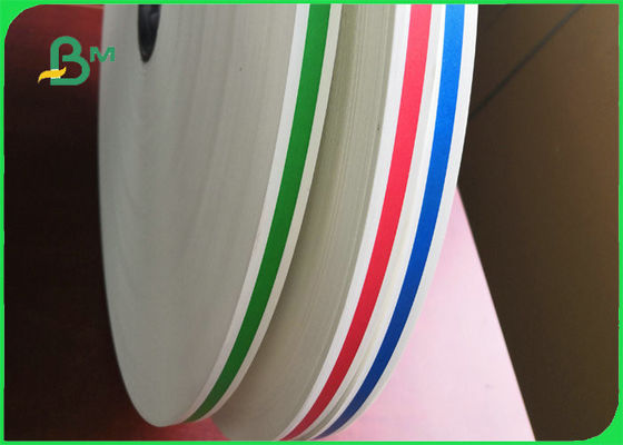 Биоразлагаемая бумажная соломинка для питья желтого цвета для вечеринки с красочными полосками