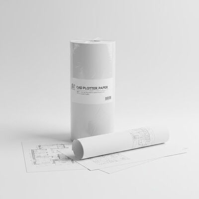 Инженерный CAD-плотёр 80 грамм Бумажные роллы 1,7 м*100 м 2-дюймовое ядро
