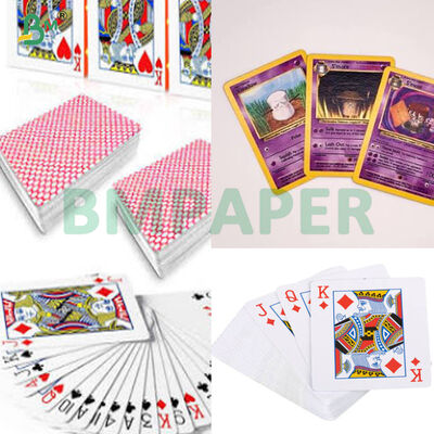 Бумага игральных карт TCG из целлюлозы из натуральной древесины с черным ядром 320 г/м²