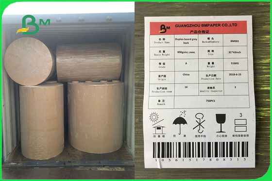 Повторно использованный одной покрытой стороной белой доске дуплекса задней части серого цвета для коробки упаковки ФСК